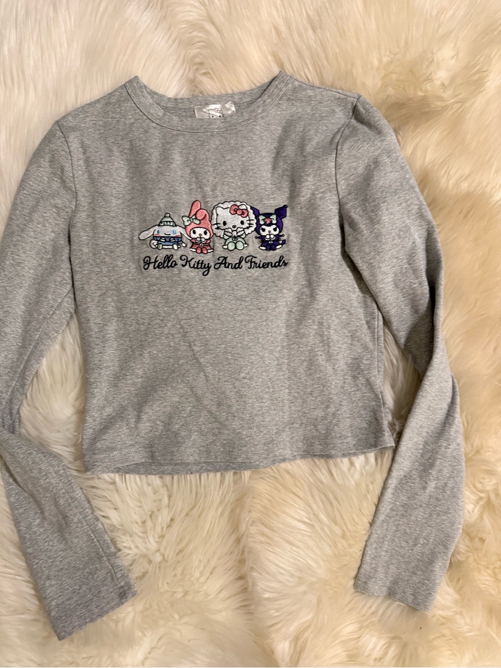 Forever 21 Grey Hello Kitty & Friends Long Sleeve Tee